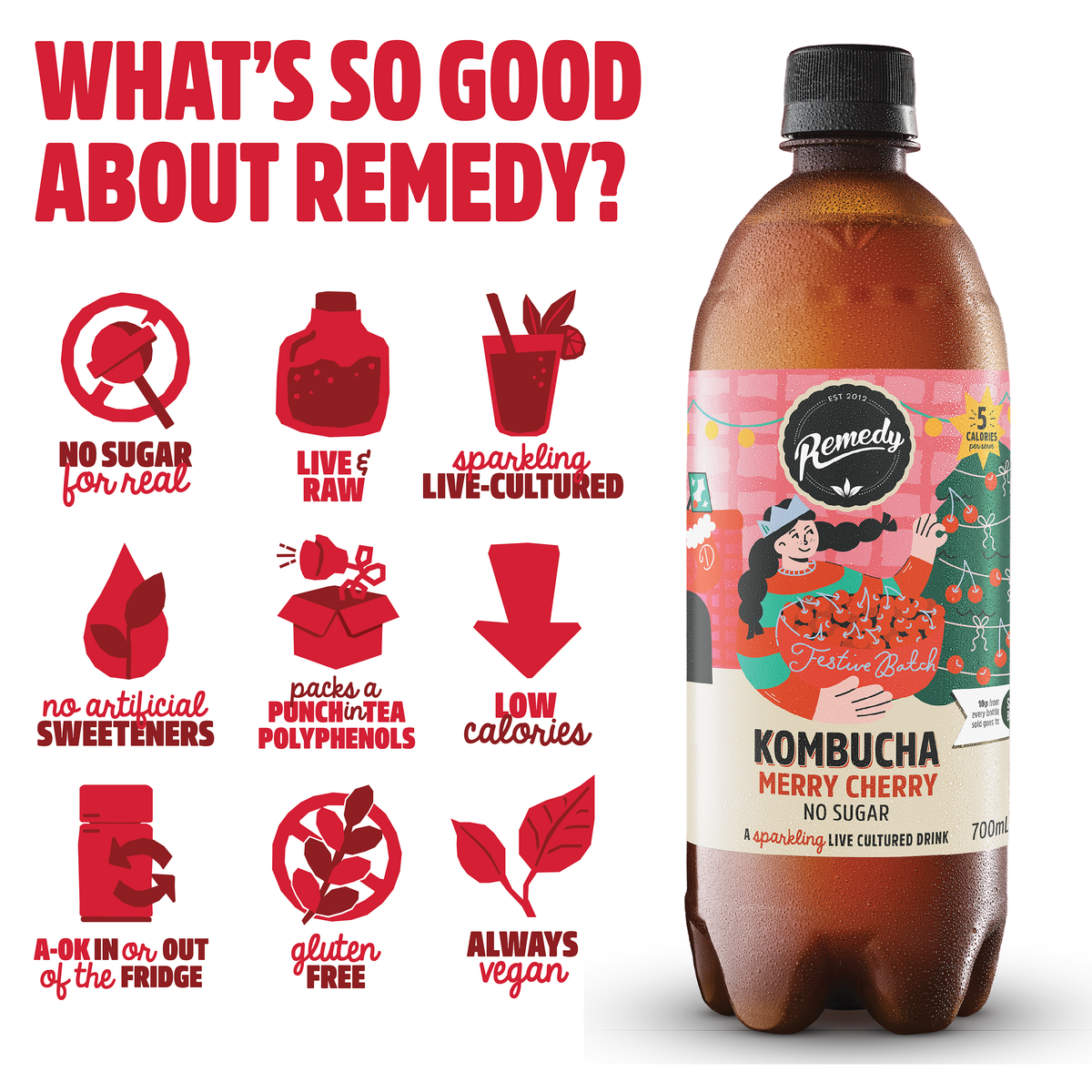 Remedy Kombucha Merry Cherry