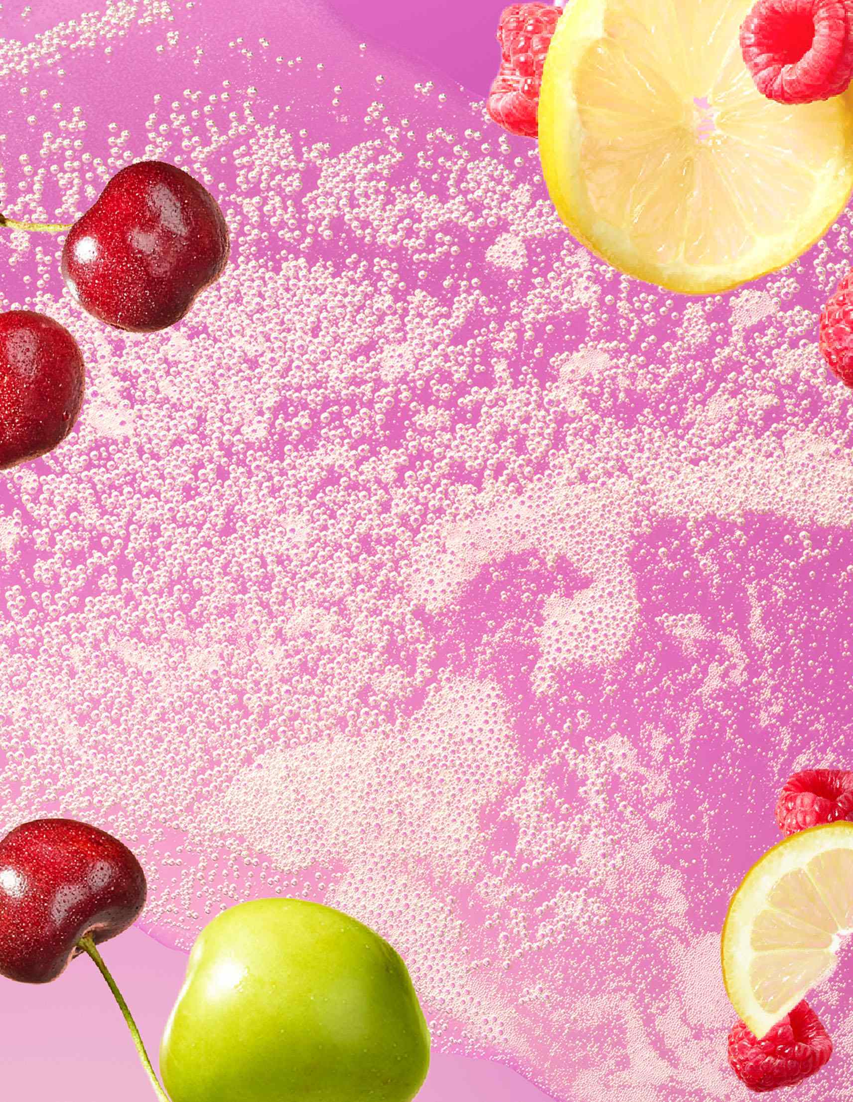 Cherry Plum and Raspberry Lemonade flavor background