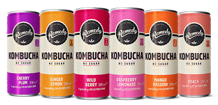 Remedy Kombucha Rainbow pack cans
