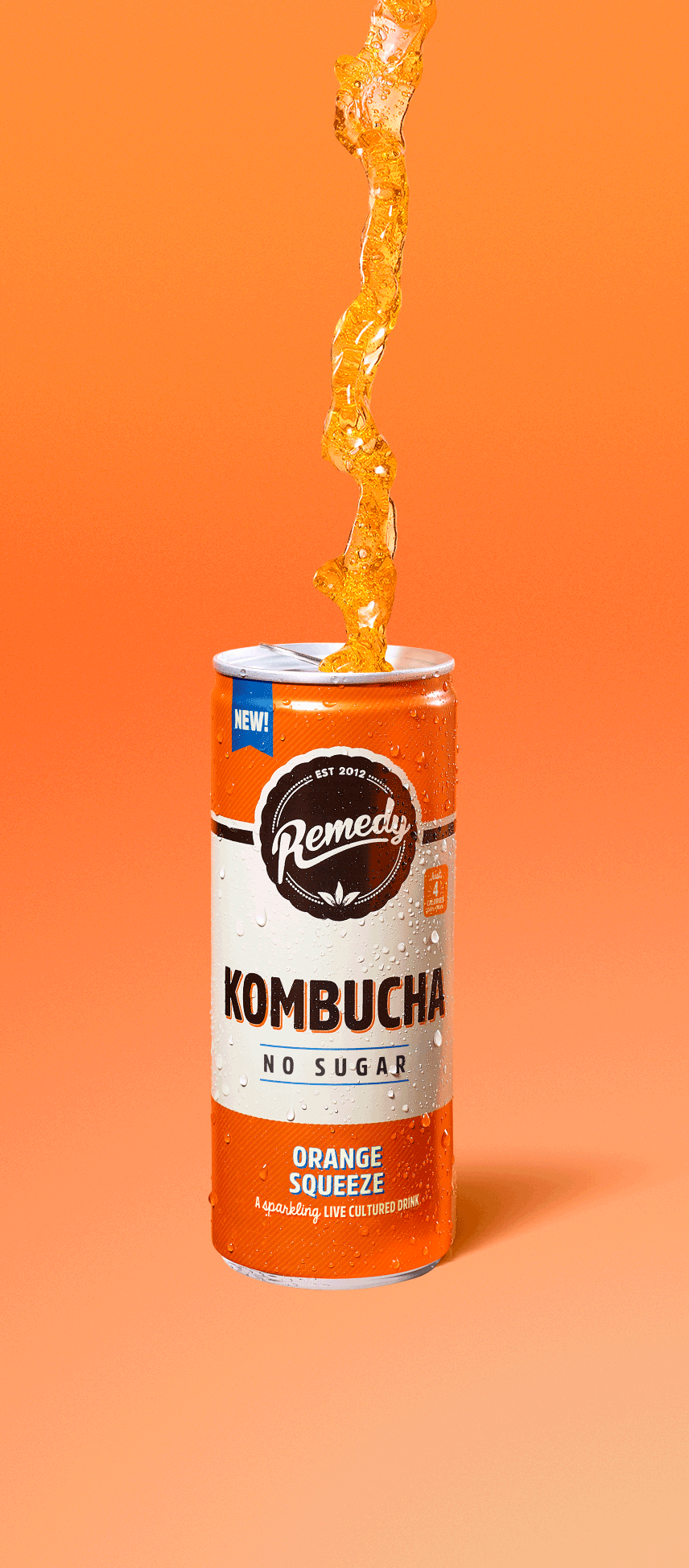 Remedy Kombucha Orange Squeeze Animation