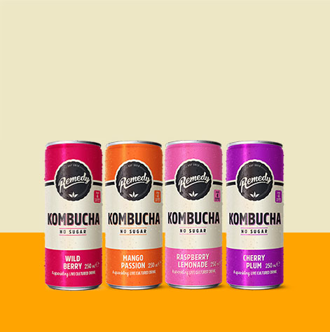 Remedy Kombucha Bulk Pack 96 cans