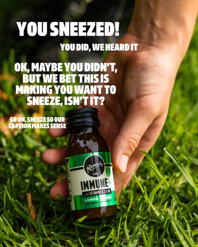 First sneeze of the season? Tell winter to CHILL. Or just take an Immune+ Shot, packed full of Vitamins A, C & B6. But it's your call really idc what you do 😇